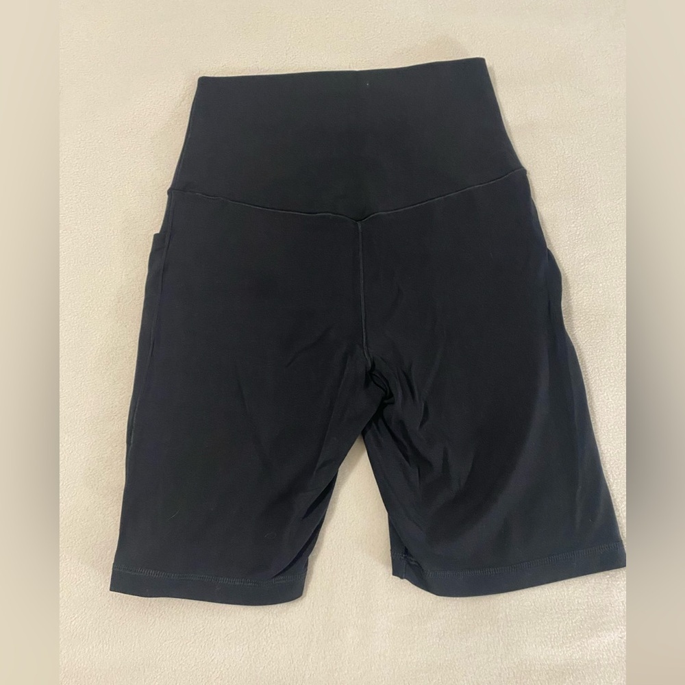 aerie Black High-Rise Bike Shorts with pockets Small - Picture 2 of 5